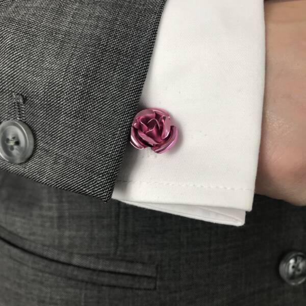 Boutons de manchette rose