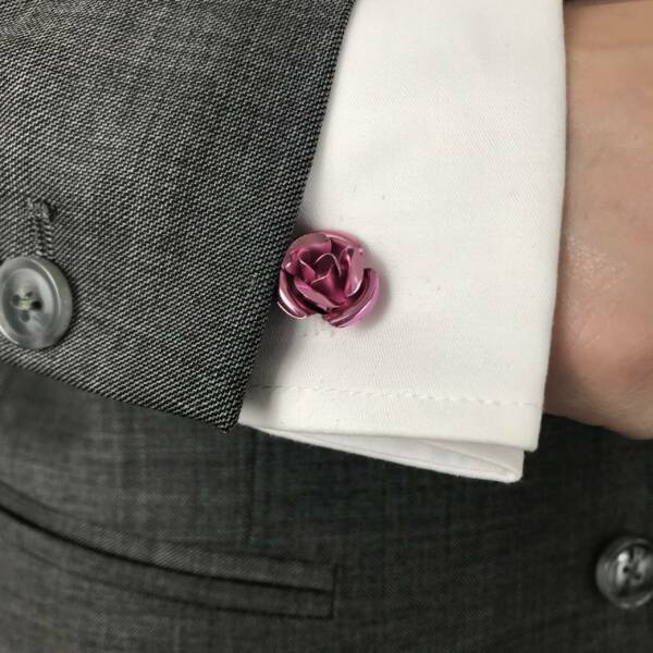 Boutons de manchette rose
