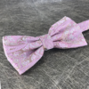 Nœud papillon double damassé - Féérie rose