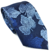 Cravate à motif érable bleu