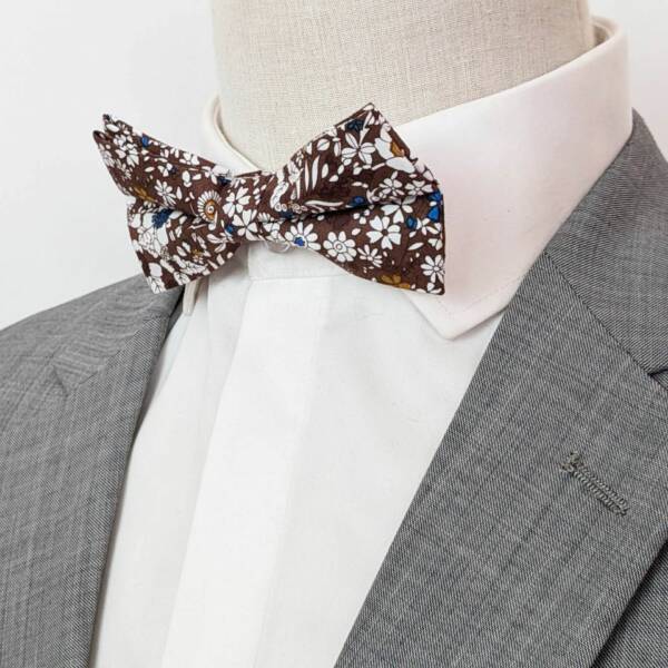 Nœud papillon Liberty marron