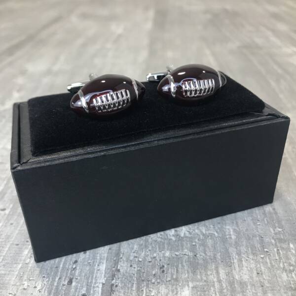 Boutons de manchette ballons rugby