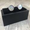 Boutons de manchette ronds nacres