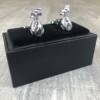 Boutons de manchette argent golf