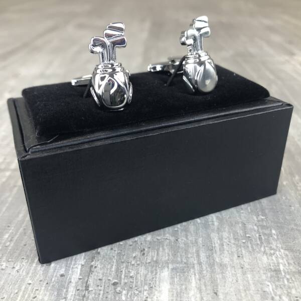 Boutons de manchette argent golf