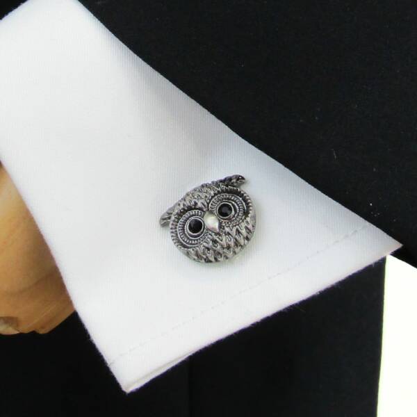 Boutons de manchette hibou