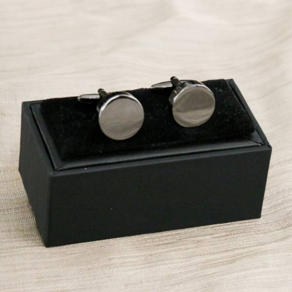 boutons de manchette gris anthracite