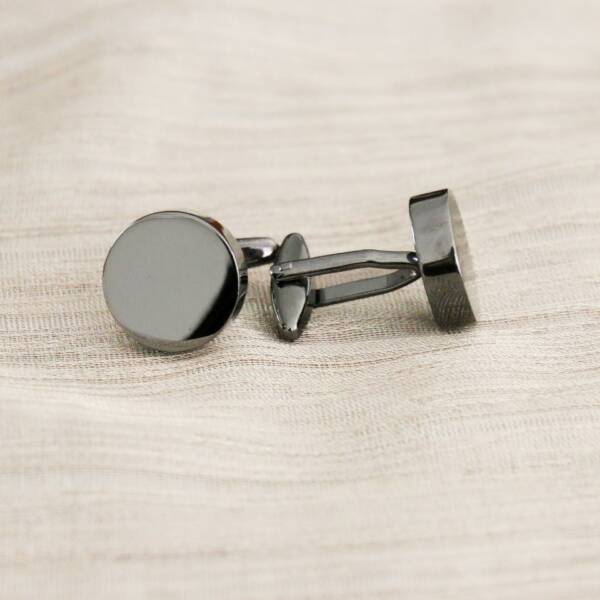 boutons de manchette gris anthracite