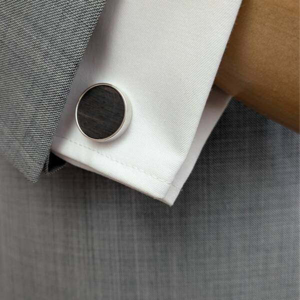 Boutons de manchette en bois - Automnal sombre