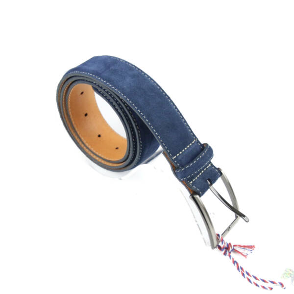 Ceinture française bleu cuir