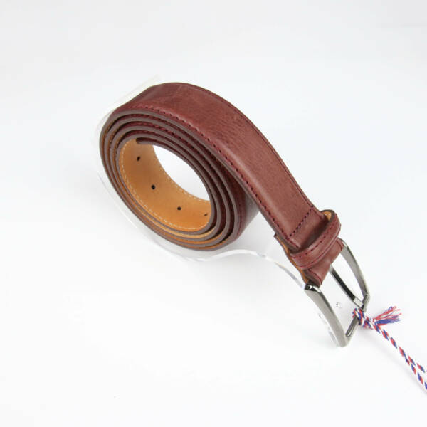 Ceinture française rouge cuir