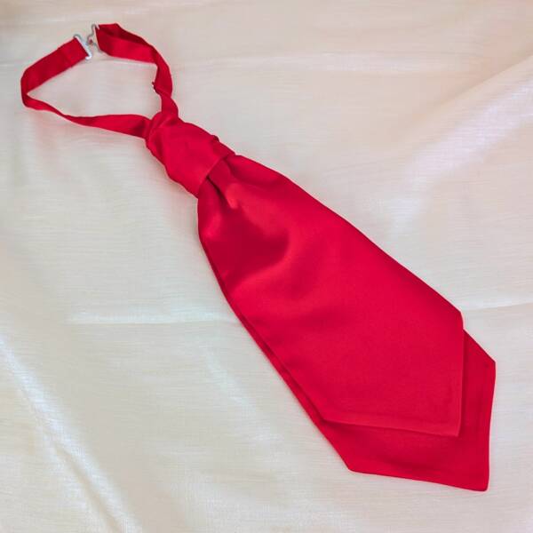 Lavallière rouge satin