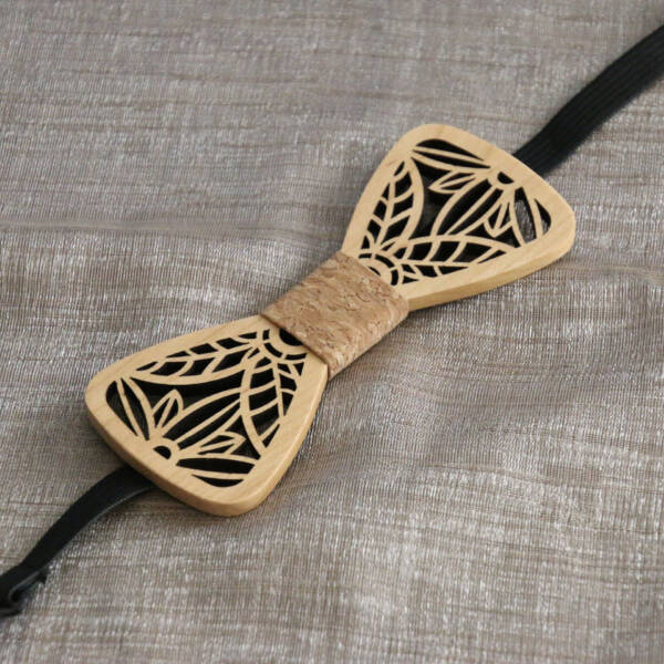 Nœud papillon en bois - Nature