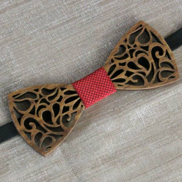 Nœud papillon en bois gouttes