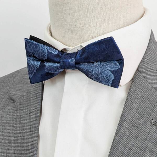 Nœud papillon Feuille bleu