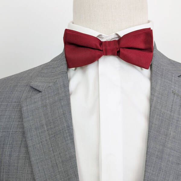 Nœud papillon rouge satin