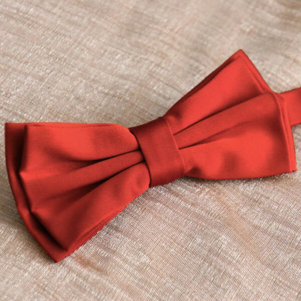 Nœud papillon terracotta satin