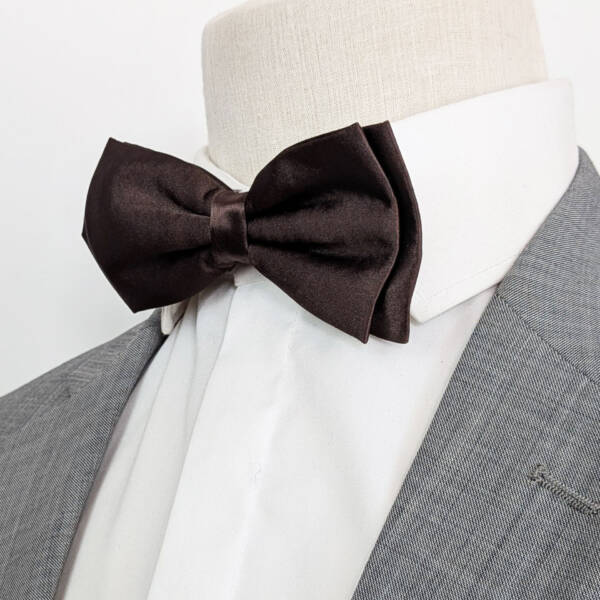 Noeud papillon satin marron