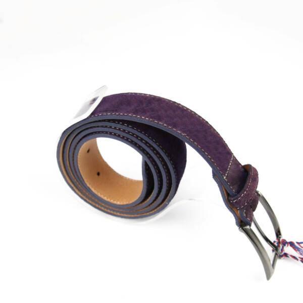 ceinture française violette en cuir