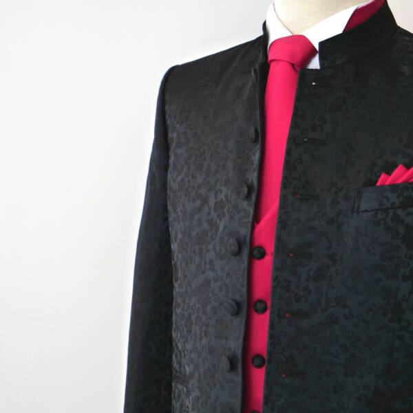 Veste col mao noire