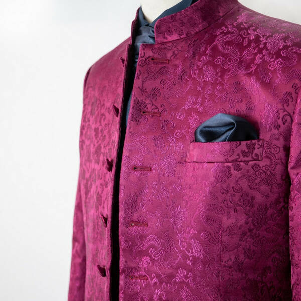 veste redingote fuchsia