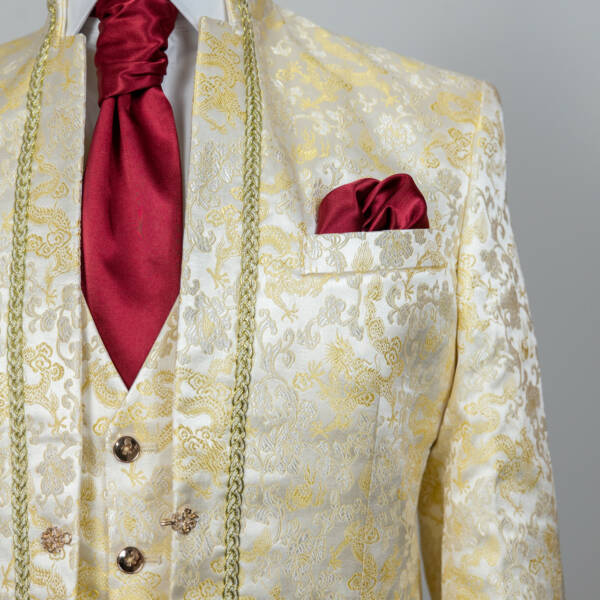 costume col mao doré 2 pièces