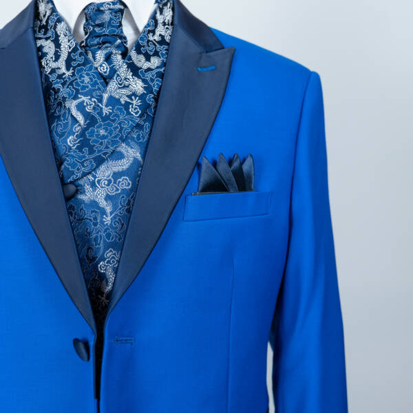 Costume bleu roi cérémonie 3 pièces