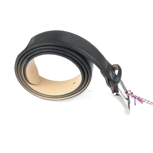 Ceinture française noir vieilli cuir
