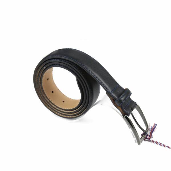 Ceinture française marine cuir