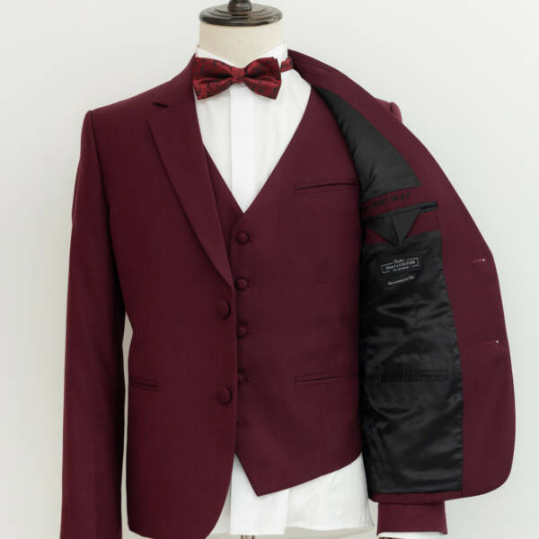 costume bordeaux foncé cérémonie