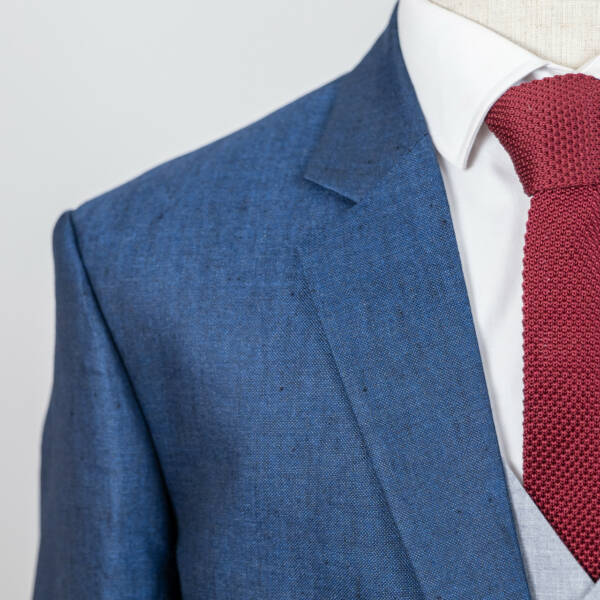Veste bleue texturé business