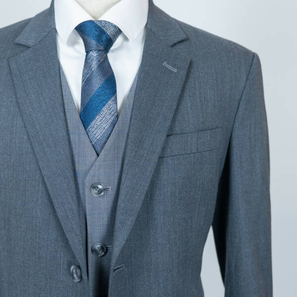 Costume gris texturé