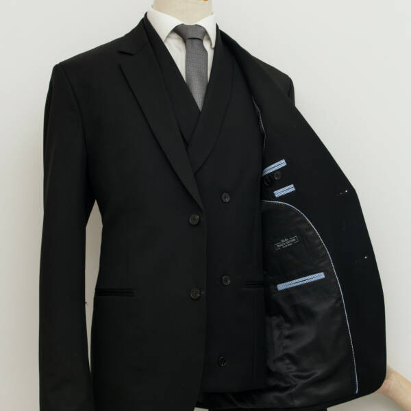 Costume noir cérémonie 3 pièces