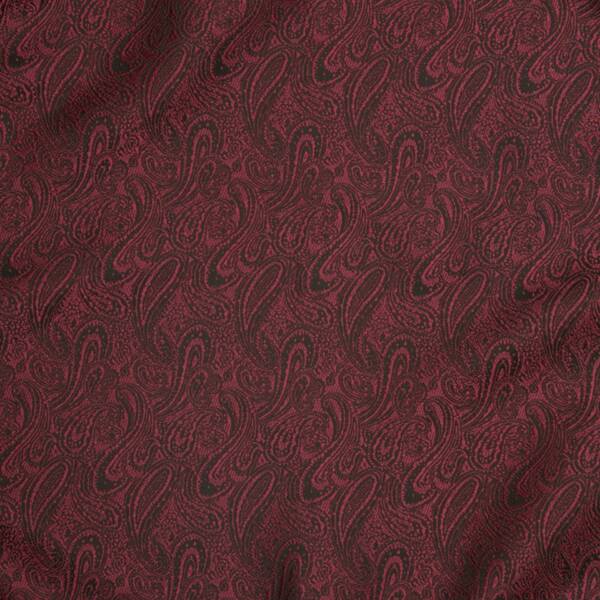 Pochette de costume noir à motif paisley violet