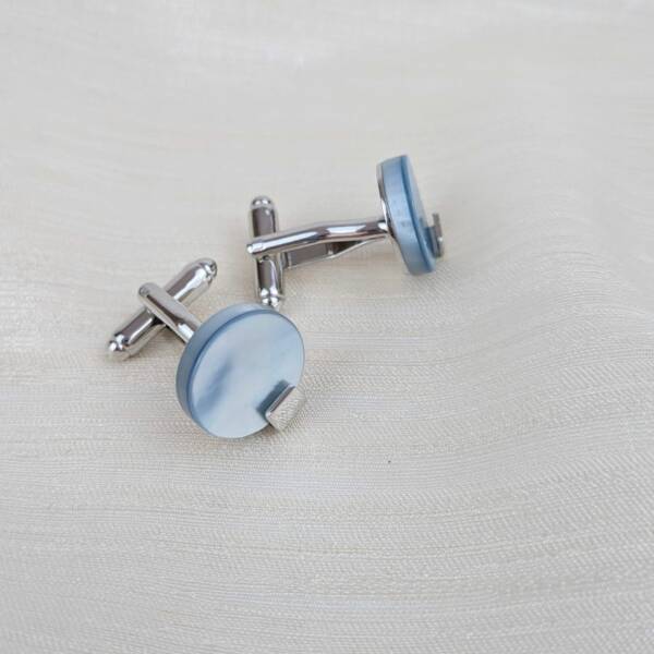 Boutons de manchette nacre rond